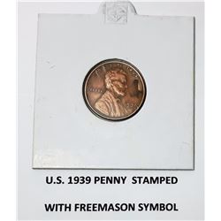 11 - US 1939 PENNY STAMPED W/KNIGHTS