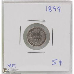 CANADA 1899 FIVE CENT COIN