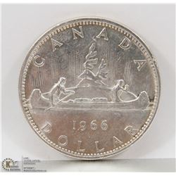 1966 CANADIAN SMALL BEAD SILVER DOLLAR