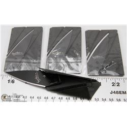 SET OF 4  BLACK CREDIT CARD KNIVES