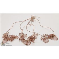 ROSE GOLD MESH AND SWAROVSKI CRYSTAL NECKLACE