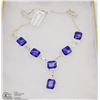 #21-TANZANITE GEMSTONE NECKLACE