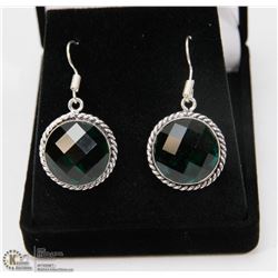 #26-CHROME DIOPSIDE GEMSTONE EARRINGS