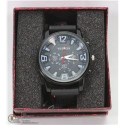 WELLEER WATCH WITH RUBBER STRAP.
