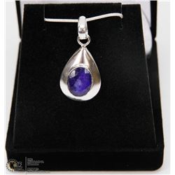 #36-NATURAL BLUE SAPPHIRE PENDANT