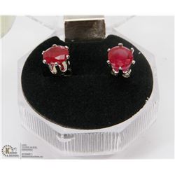 #51-RED RUBY EARRINGS
