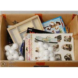 BOX OF CRAFT AND SCRAPBOOKING SUPPLIES
