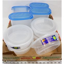FLAT OF FOOD CONTAINERS