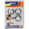 Image 1 : SET OF 3 NEW "LUMEN" WIRELESS LED PUCK LIGHTS -