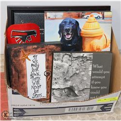 BOX OF WALL ART