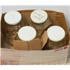 Image 1 : BOX OF 4 LARGE GLASS JARS