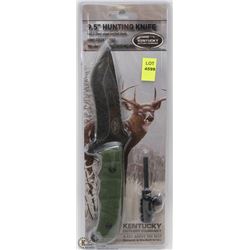 NEW KENTUCKY 9.5" HUNTING KNIFE WITH NYLON SHEATH