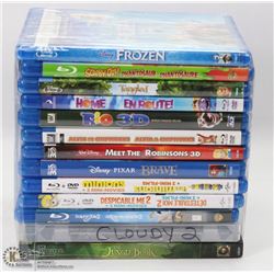 BUNDLE OF 13 BLU-RAY DVDS INCL. FROZEN,