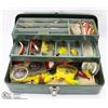 Image 1 : VINTAGE ESTATE TACKLE BOX FULL.
