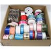 Image 1 : LARGE FLAT OF NEW RIBBON, LACE