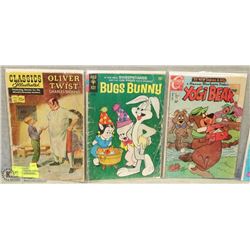 THREE 15 CENT COVER PRICE COMIC BOOKS