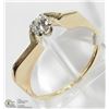 Image 2 : 4) 14KT YELLOW GOLD DIAMOND RING