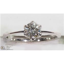 12) 10KT WHITE GOLD DIAMOND RING