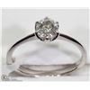 Image 2 : 12) 10KT WHITE GOLD DIAMOND RING