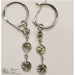 19) 14KT WHITE GOLD DIAMOND JOURNEY STYLE EARRINGS