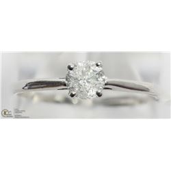 20) 10KT WHITE GOLD DIAMOND SOLITAIRE RING