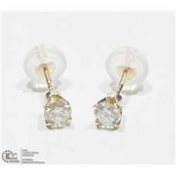 23) 14K WHITE GOLD DIAMOND STUD EARRINGS