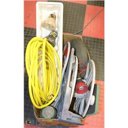 BOX OF GARDENING SUPPLIES INCL. YELLOW