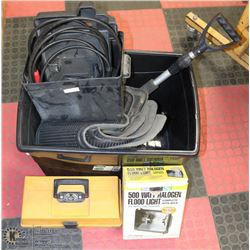 NEW HALOGEN LIGHT , BATTERY CASE EXPANDING SHOVEL,