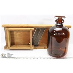 VINTAGE GAMAY WINE JUG QUEBEC WITH CABBAGE