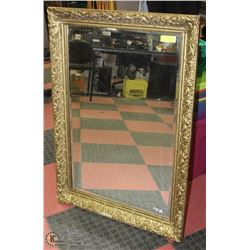 LARGE GOLD FRAMED MIRROR 28"X42"