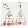 Image 1 : 41) 14KT GOLD EARRINGS WITH PINK TOURMALINE