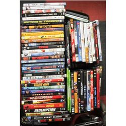 BOX WITH 110+ ASSORTED DVD MOVIES - HOUSEHOLD