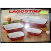 Image 1 : NEW LAGOSTINA 4-PC STONEWARE BAKING SET