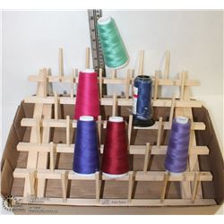 SPOOL STAND FOR LARGE QUILTING THREAD SPOOLS WITH