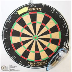 NODOR SWIFTFLYTE DARTBOARD & SET OF NEW UNICORN