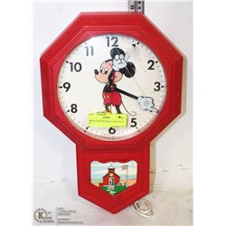 MICKEY MOUSE WALL CLOCK PLUG IN