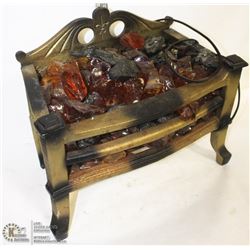 VINTAGE CAST IRON PLUG IN MINI FIREPLACE