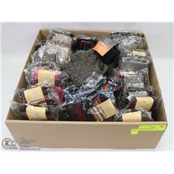 FLAT OF ASSORTED CLOTH FINGERLESS GLOVES & MITTS