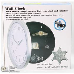 NEW SILVER WALL CLOCK SAFE