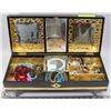 Image 1 : VINTAGE JAPANESE JEWELRY BOX FULL OF ESTATE