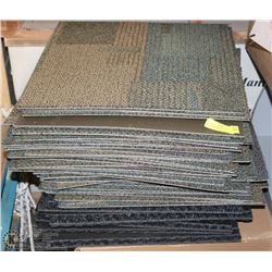 LOT OF NEW CARPET TILES, ASSORTED SIZES AND