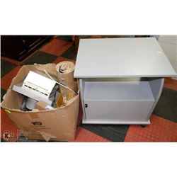 SMALL WRITING DESK SOLD WITH BOX OF DUCTING
