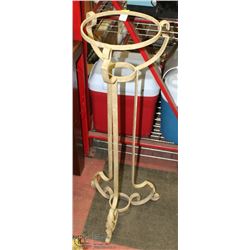 GOLD TONE COLORED CAST IRON PLANT STAND -