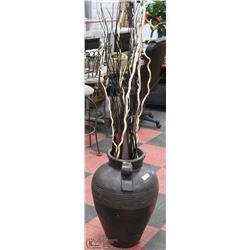 LARGE  SHOWHOME CERAMIC PLANTER WITH TWIGS
