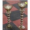 Image 1 : PAIR OF ORNATE STYLE CANDLE HOLDERS 19-21"H.