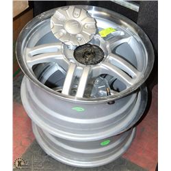 PAIR OF NEW R16" ALUMINUM RIMS W/ UNIVERSAL BOLT
