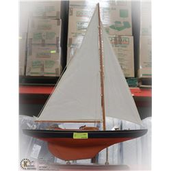 WOOD ORNAMENTAL SHIP. HOUSEHOLD