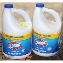 LOT OF 2 - 3.57 LITRES JUGS OF CLOROX BLEACH.