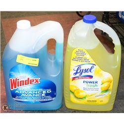5LITRE JUG OF WINDEX SOLD WITH 2.6LITRE LYSOL