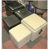 Image 1 : GROUP OF 5 ASSORTED OTTOMANS. FURNITURE